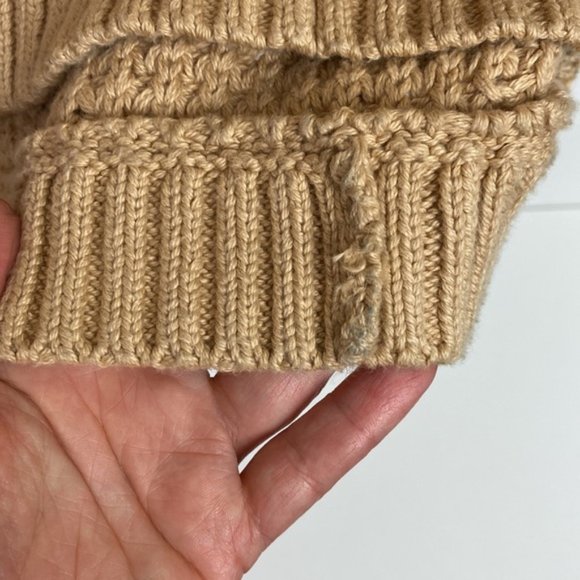 J.Crew S/M Knitted Tunic Sweater Turtleneck Tan - Picture 11 of 13